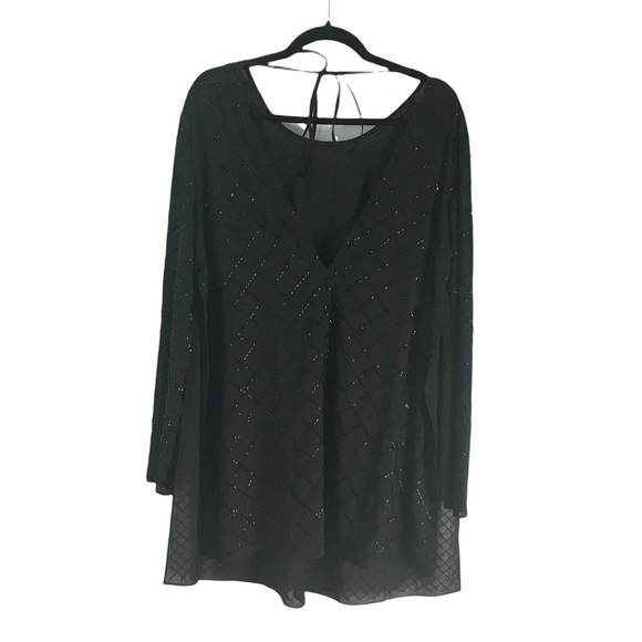 Needle & Thread black embellished hand beaded long tunic top size 8 - Picture 12 of 13